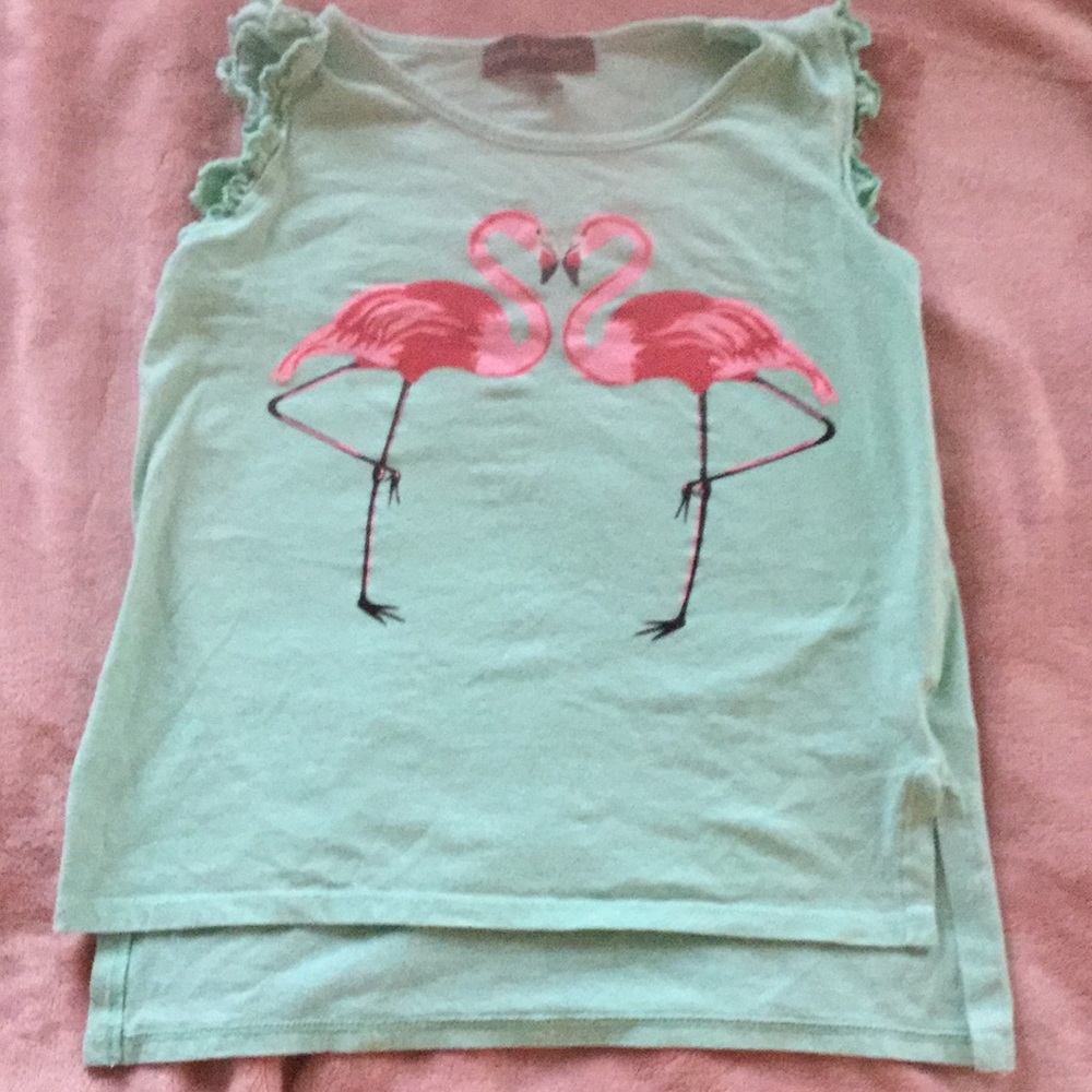 Derek heart girl flamingo tshirt